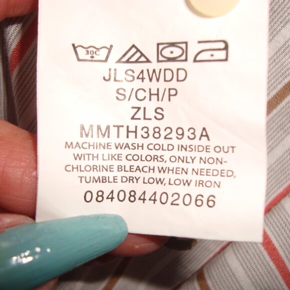 Wrangler Mens Long Sleeve Button Down Striped Shirt 100% Cotton sz S - Picture 4 of 4